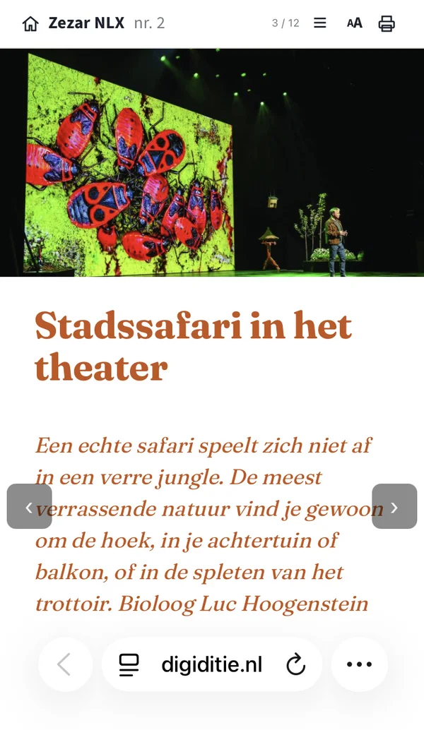 NLX op een telefoon: bericht met foto, kop en intro