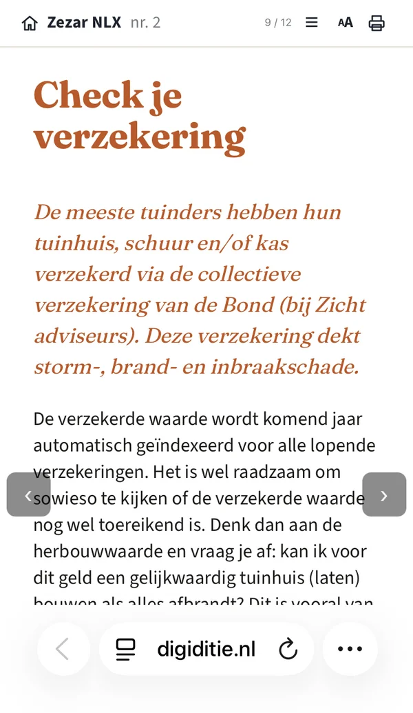 NLX op een telefoon: bericht met kop, intro en tekst
